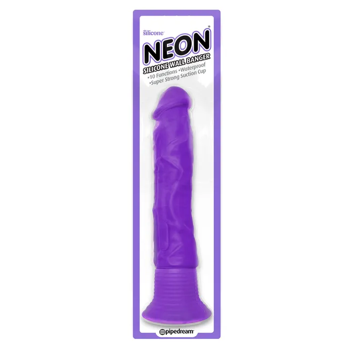 Vibrators Neon Silicone 6 Wall Banger Purple Pipedream Vibrators Neon Silicone 6 Wall Banger Purple Pipedream