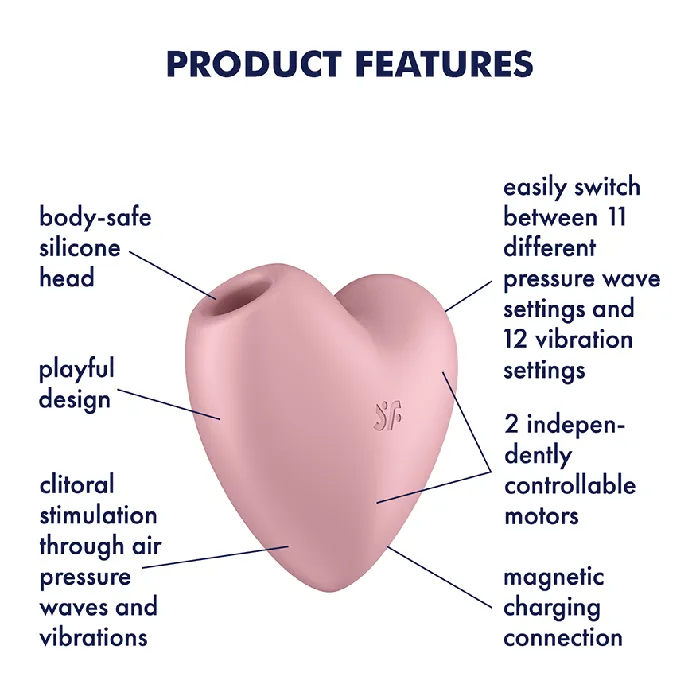 Vibrators Satisfyer Satisfyer Cutie Heart Air Pulse Stimulator