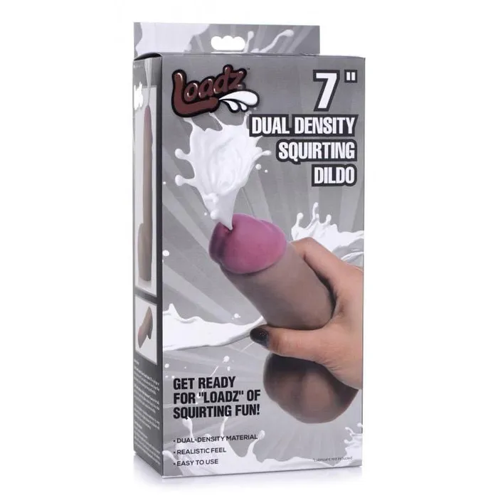 XR Brands Dildos Loadz Squirting Dildo 7 Inch w Reservoir in Balls