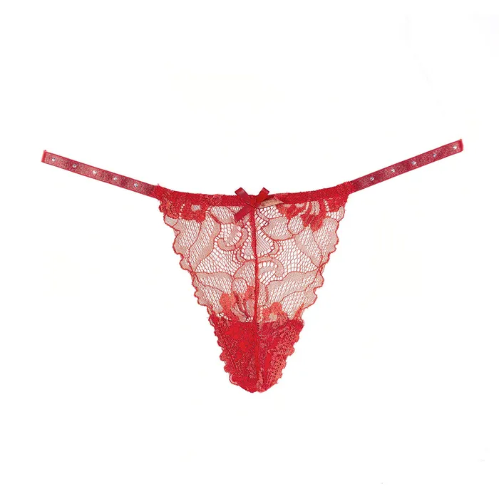 Allure Elle Lace G String Red Allure Vibrators