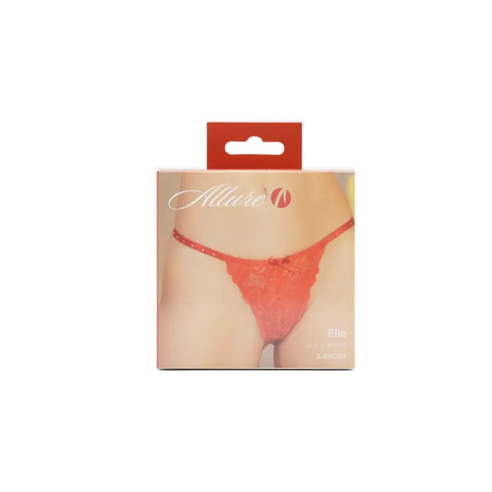 Allure Elle Lace G String Red Allure Vibrators