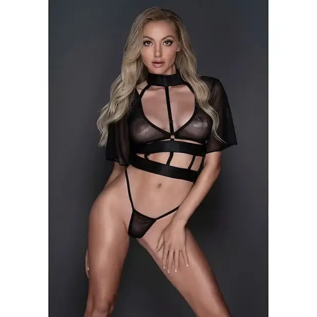 Allure Lingerie Vibrators Adore Dreamer Sheer Mesh Strappy Top Thong