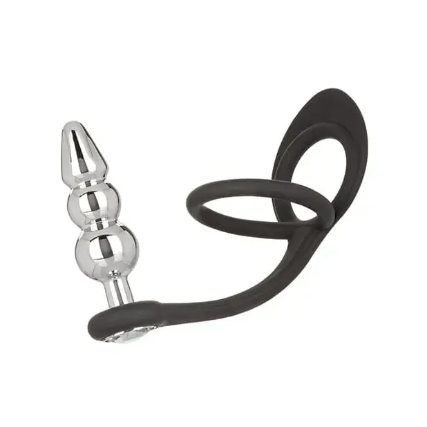 Anal CalExotics Star Fucker Beaded Gem Plug Wsilicone Enhancer Black Anal CalExotics Star Fucker Beaded Gem Plug Wsilicone Enhancer Black