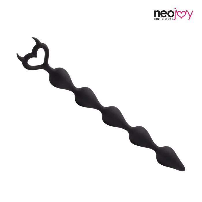 Anal Neojoy Neojoy Devil Anal Beads Silicone Black 146 inch 37cm