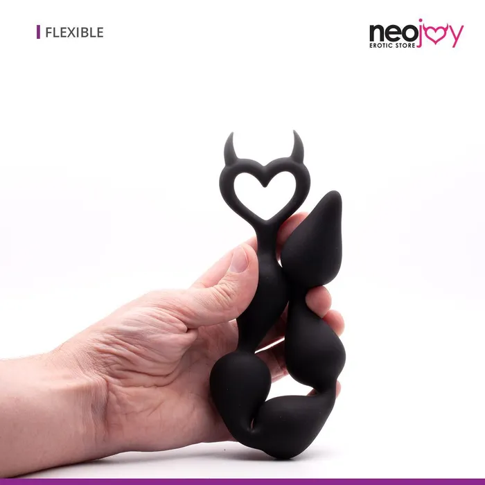 Anal Neojoy Neojoy Devil Anal Beads Silicone Black 146 inch 37cm