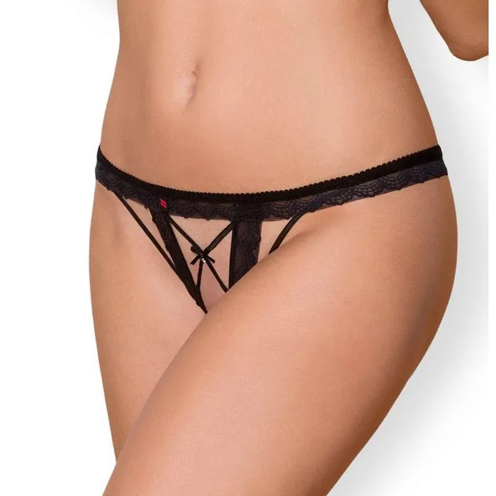 Anal Obsessive Obsessive Sexy Lingerie 865 Thong Black