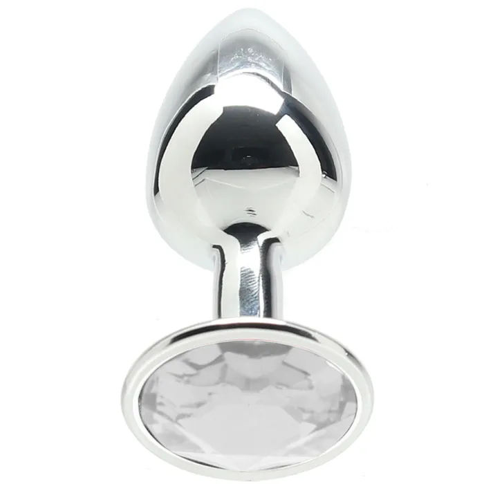 Anal Shots Toys Ouch Round Gem Silver Plug in Small