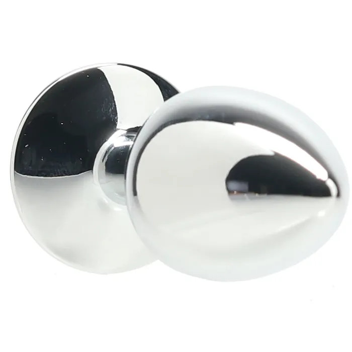 Anal Shots Toys Ouch Round Gem Silver Plug in Small Anal Shots Toys Ouch Round Gem Silver Plug in Small