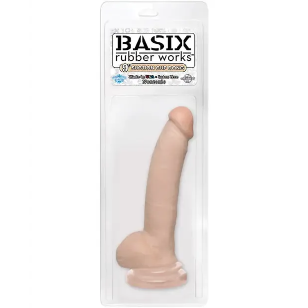 Basix Rubber Works 9 Suction Cup Dong Flesh Pipedream Dildos