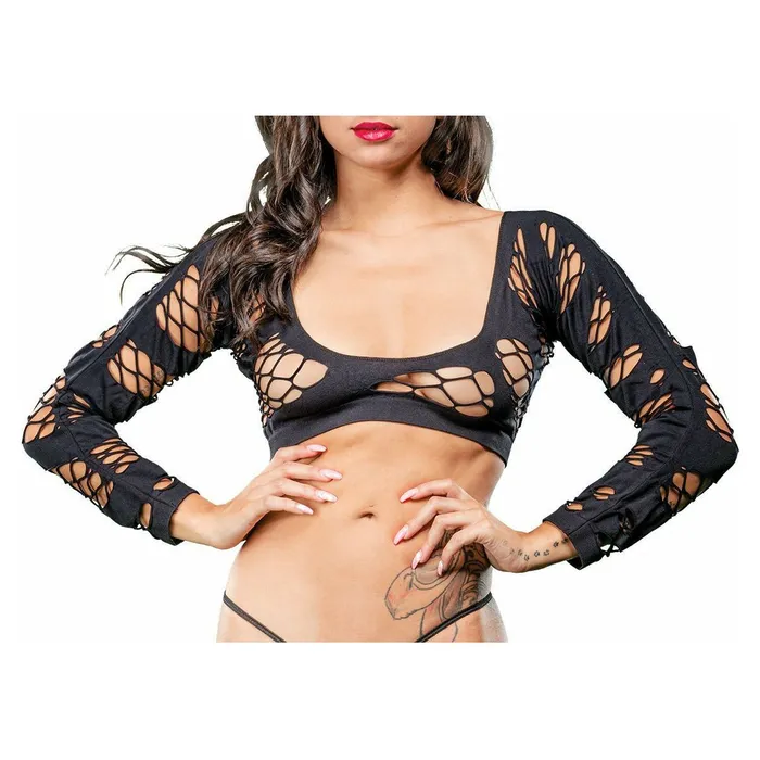 Beverly Hills Naughty Girl Wild Design Mesh Crotchless Legging Black One Size Beverly Hills Anal