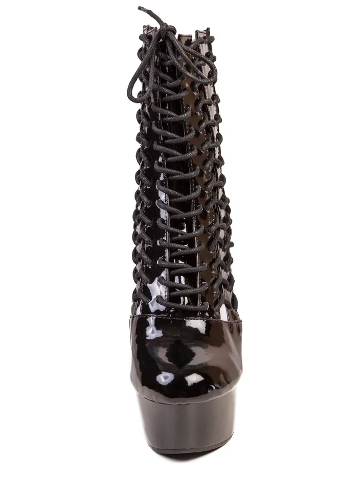 Black Platform Corset Boot HonourSkintwocom Anal Black Platform Corset Boot HonourSkintwocom Anal
