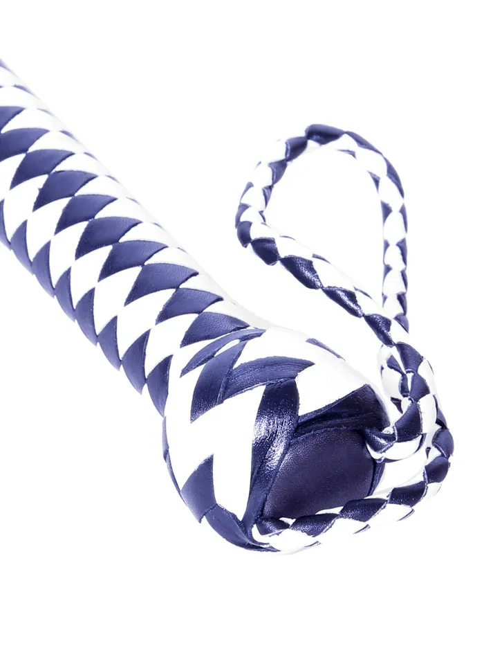 Black White Braided Leather Hunter Whip HonourSkintwocom Restraints Black White Braided Leather Hunter Whip HonourSkintwocom Restraints