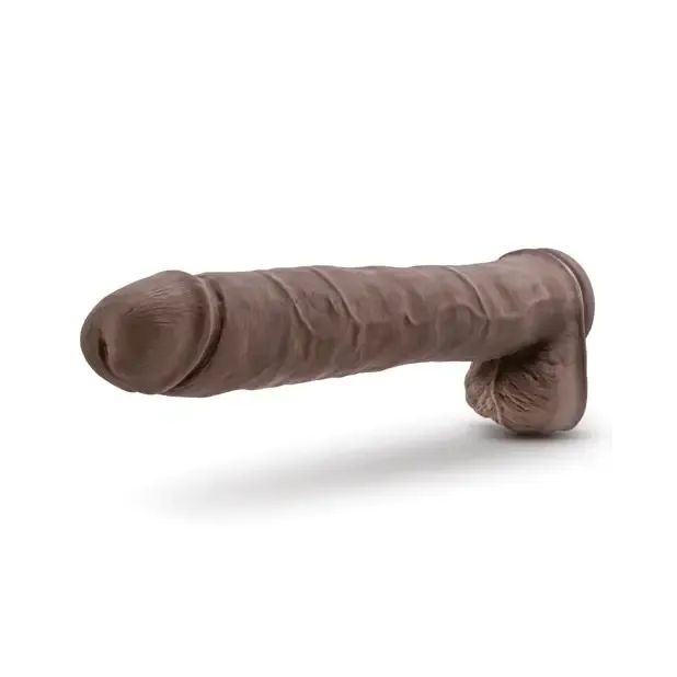 Blush Au Naturel Daddy 14 in Posable Dual Density Dildo with Balls Suction Cup Beige Blush Dildos Blush Au Naturel Daddy 14 in Posable Dual Density Dildo with Balls Suction Cup Beige Blush Dildos