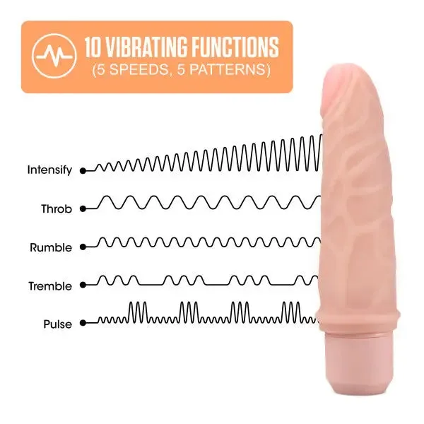 Blush Female Sex Toys Dr Skin Silicone Dr Robert 7 In Vibrating Dildo