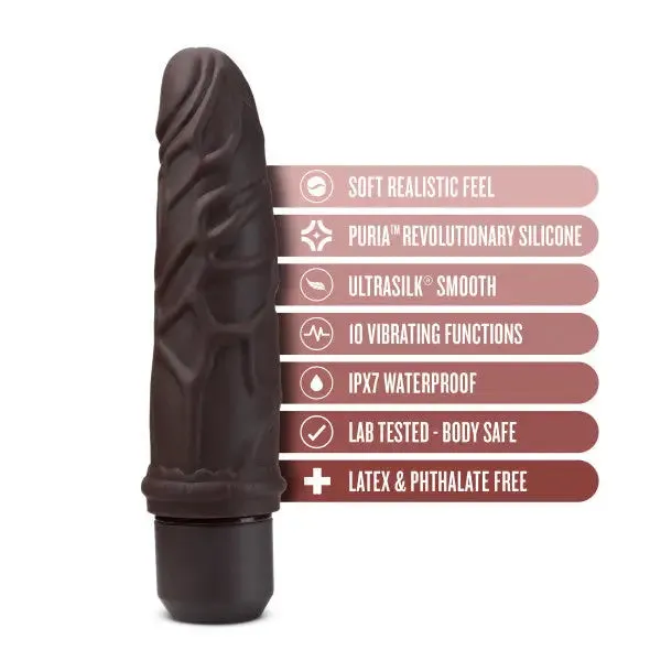 Blush Female Sex Toys Dr Skin Silicone Dr Robert 7 In Vibrating Dildo