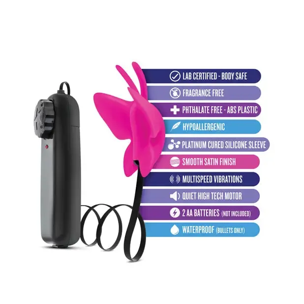 Blush Luxe Butterfly Teaser RemoteControlled Silicone Mini Vibrator Blush Female Sex Toys Blush Luxe Butterfly Teaser RemoteControlled Silicone Mini Vibrator Blush Female Sex Toys