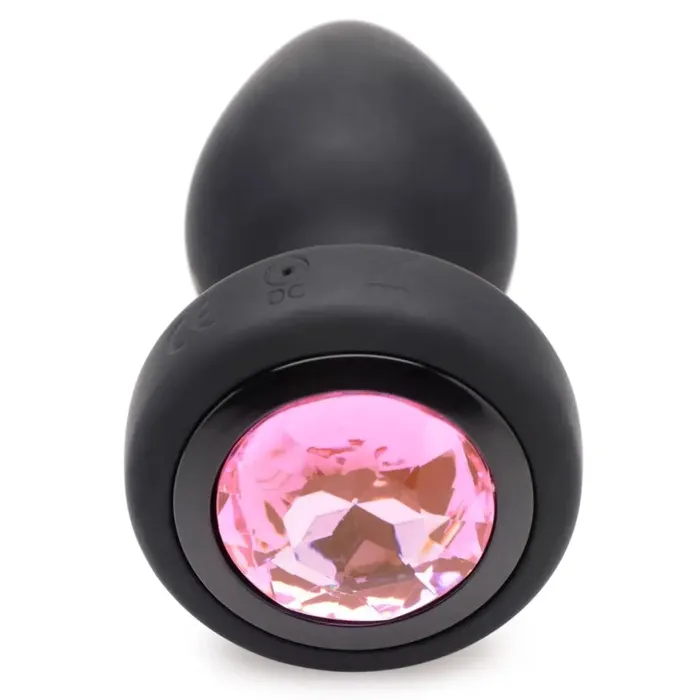 Booty Sparks 28x Vibrating Silicone Pink Gem Anal Plug Booty Sparks Male Sex Toys