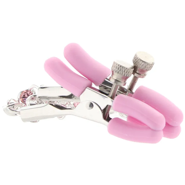 CalExotics Vibrators nipple play Crystal Chain Nipple Clamps in Pink CalExotics Vibrators nipple play Crystal Chain Nipple Clamps in Pink