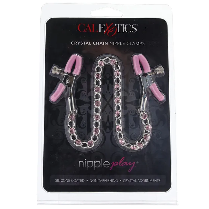 CalExotics Vibrators nipple play Crystal Chain Nipple Clamps in Pink CalExotics Vibrators nipple play Crystal Chain Nipple Clamps in Pink