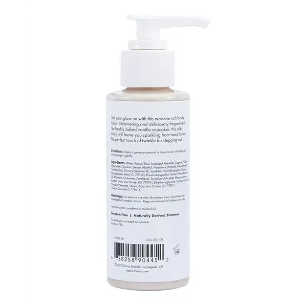 CG Glow Vanilla Cupcake Shimmer Lotion Silver 4 oz Classic Brands LLC Dildos CG Glow Vanilla Cupcake Shimmer Lotion Silver 4 oz Classic Brands LLC Dildos