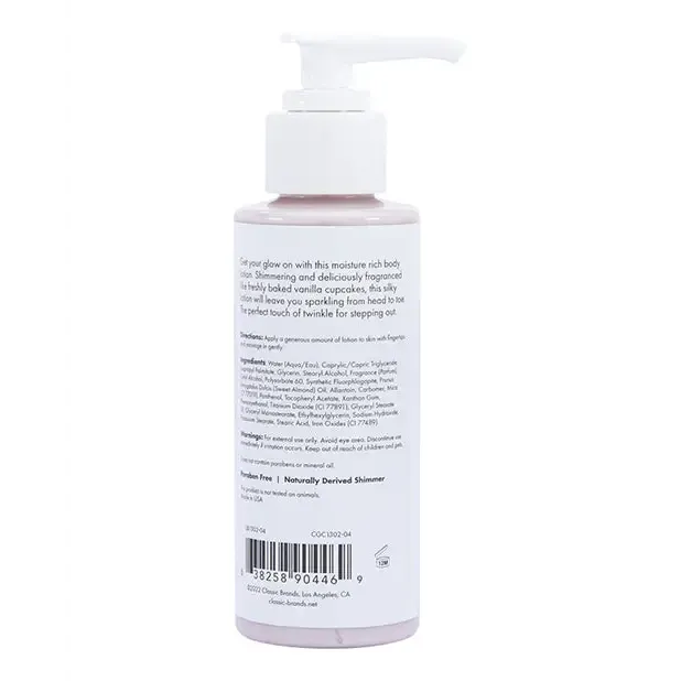 CG Glow Vanilla Cupcake Shimmer Lotion Silver 4 oz Classic Brands LLC Dildos CG Glow Vanilla Cupcake Shimmer Lotion Silver 4 oz Classic Brands LLC Dildos