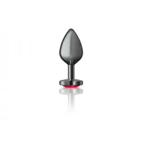Cheeky Charms Heart Deep Red Gunmetal Butt Plug Viben Anal