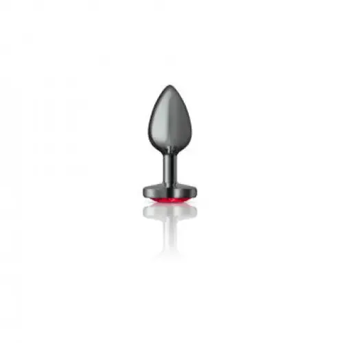 Cheeky Charms Heart Deep Red Gunmetal Butt Plug Viben Anal