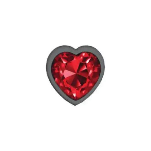Cheeky Charms Heart Deep Red Gunmetal Butt Plug Viben Anal