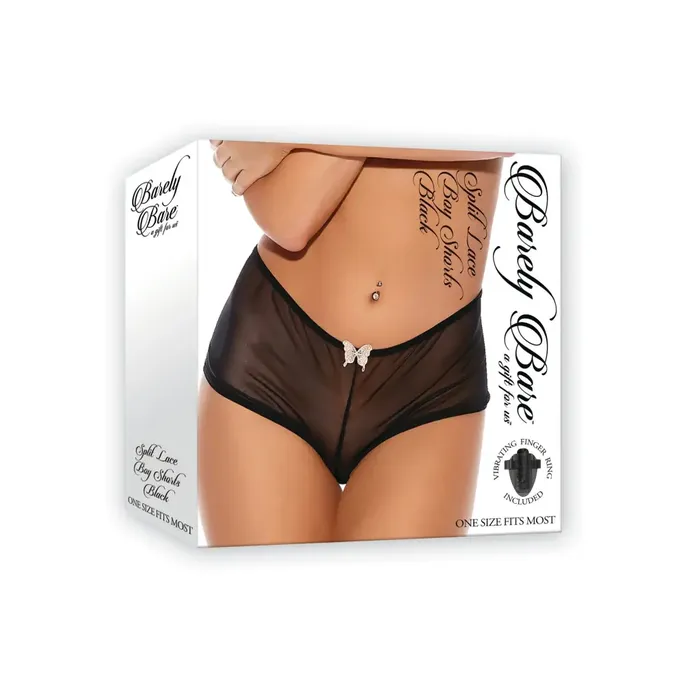 Couples Barely Bare Split Lace Boy Shorts Os Evolved Novelties