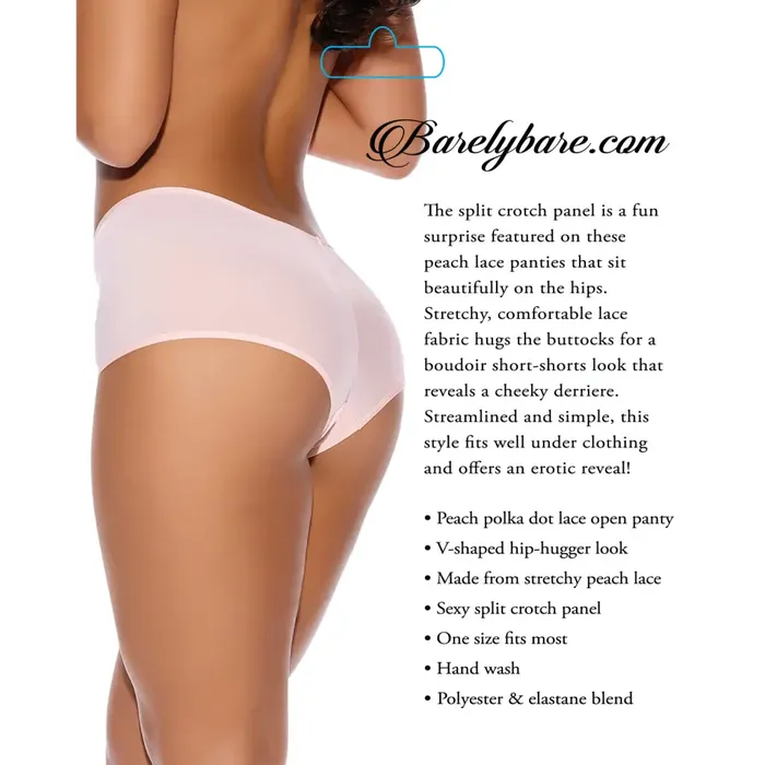 Couples Barely Bare Split Lace Boy Shorts Os Evolved Novelties
