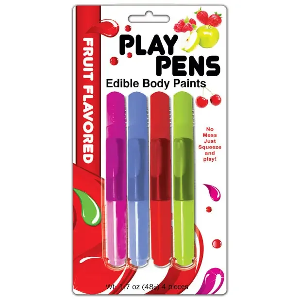 Couples HOTT Products Play Pen Edible Body Paint 4 Pack