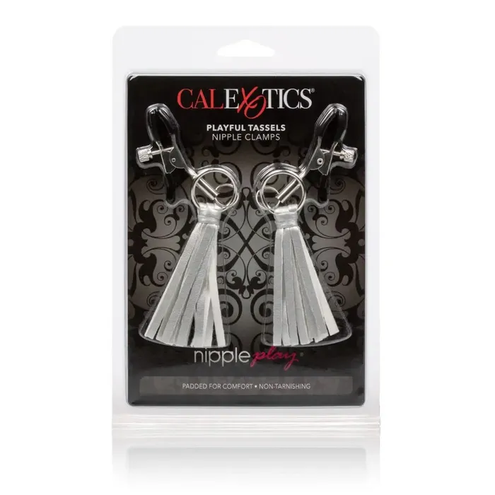 Couples Nipple Play Playful Tassels Nipple Clamps CalExotics Couples Nipple Play Playful Tassels Nipple Clamps CalExotics
