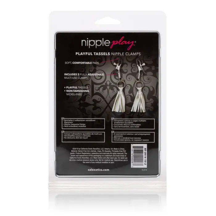 Couples Nipple Play Playful Tassels Nipple Clamps CalExotics Couples Nipple Play Playful Tassels Nipple Clamps CalExotics