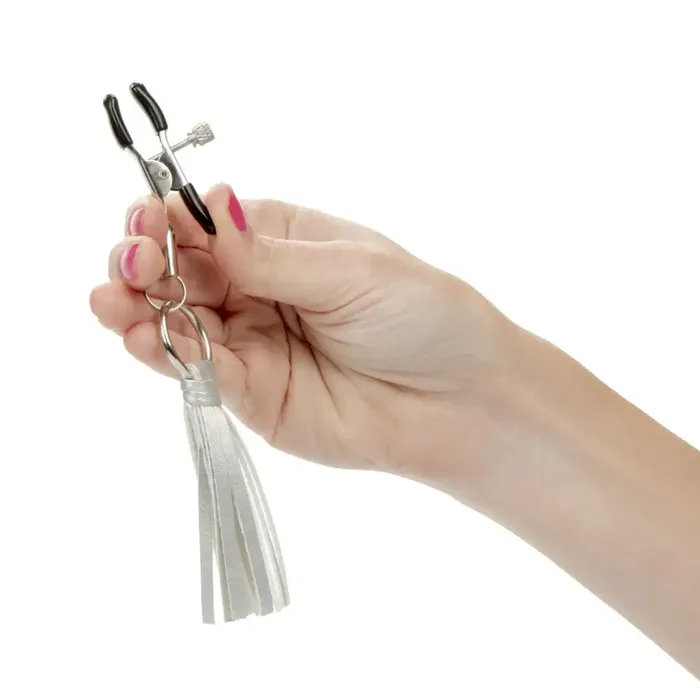 Couples Nipple Play Playful Tassels Nipple Clamps CalExotics Couples Nipple Play Playful Tassels Nipple Clamps CalExotics