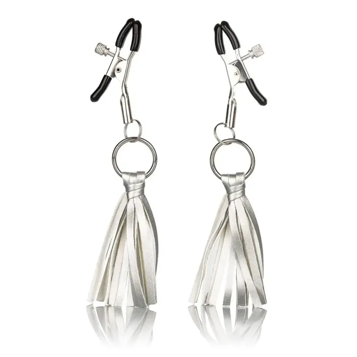 Couples Nipple Play Playful Tassels Nipple Clamps CalExotics Couples Nipple Play Playful Tassels Nipple Clamps CalExotics