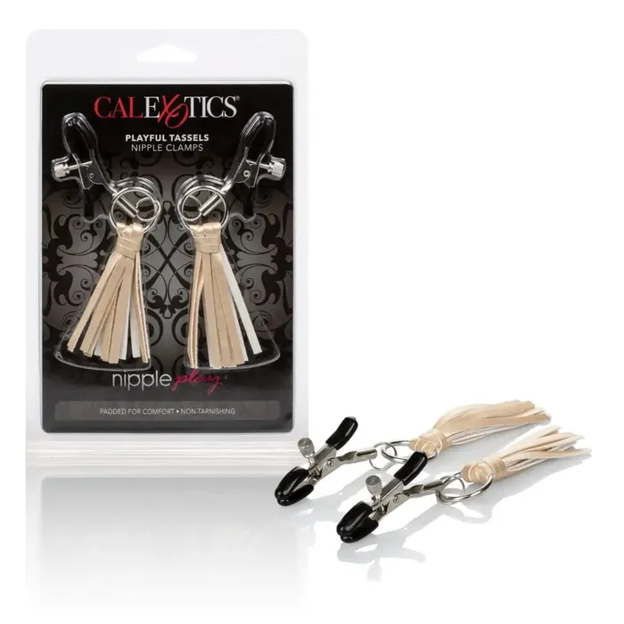 Couples Nipple Play Playful Tassels Nipple Clamps CalExotics Couples Nipple Play Playful Tassels Nipple Clamps CalExotics