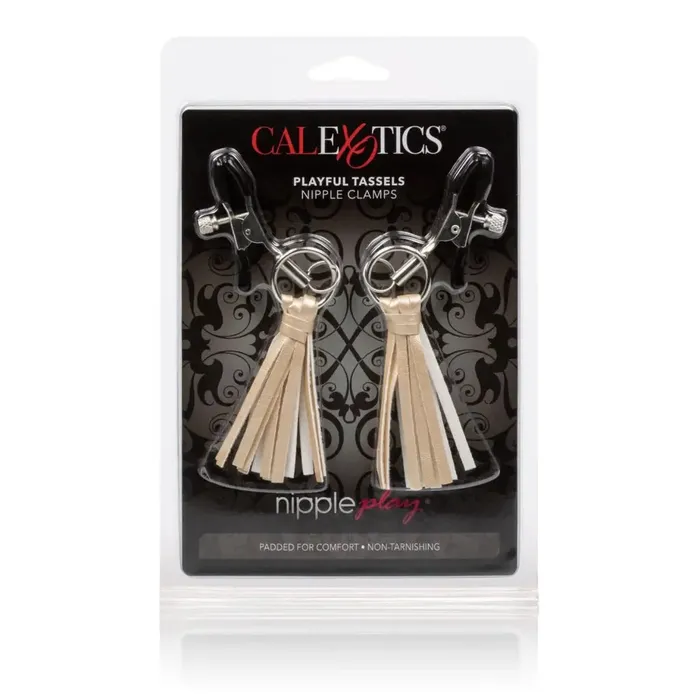 Couples Nipple Play Playful Tassels Nipple Clamps CalExotics Couples Nipple Play Playful Tassels Nipple Clamps CalExotics