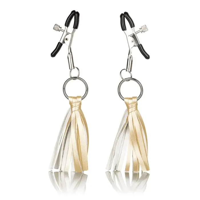 Couples Nipple Play Playful Tassels Nipple Clamps CalExotics Couples Nipple Play Playful Tassels Nipple Clamps CalExotics