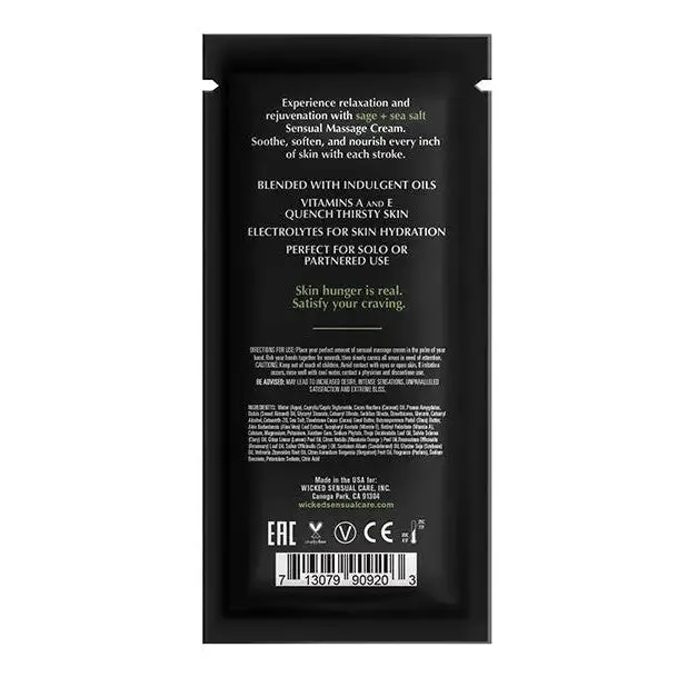 Couples Wicked Wicked Sensual Care Sage Sea Salt Massage Cream