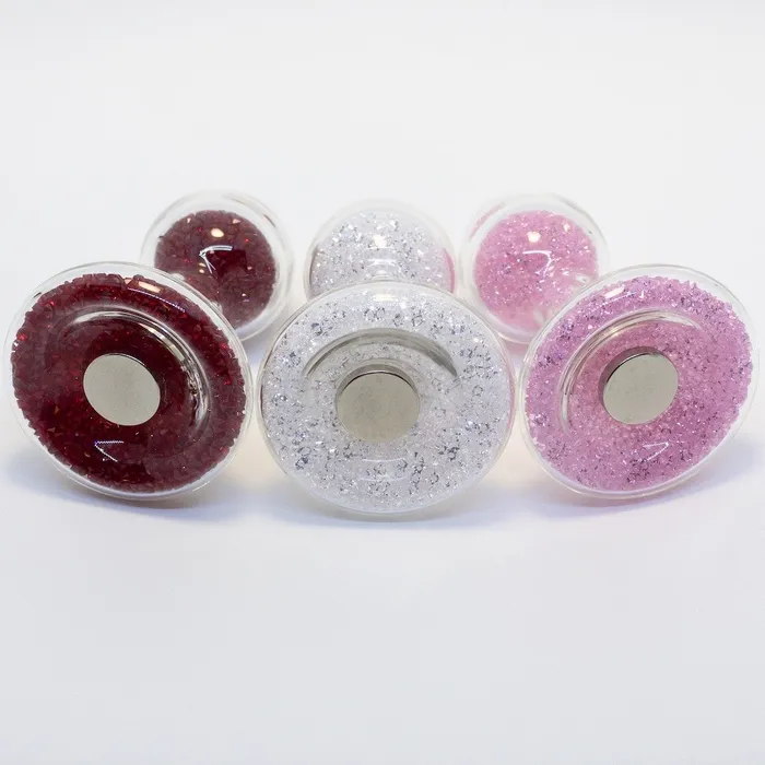 Crystal Delights Anal Black Magnetic Sparkle Bunny Tail Plug