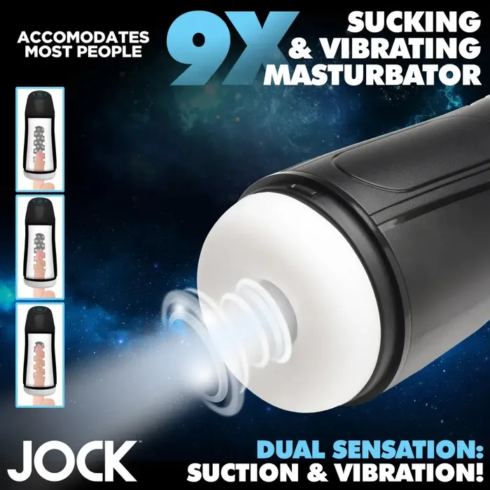 Curve Toys 9x Sucking And Vibrating Masturbator Male Sex Toys