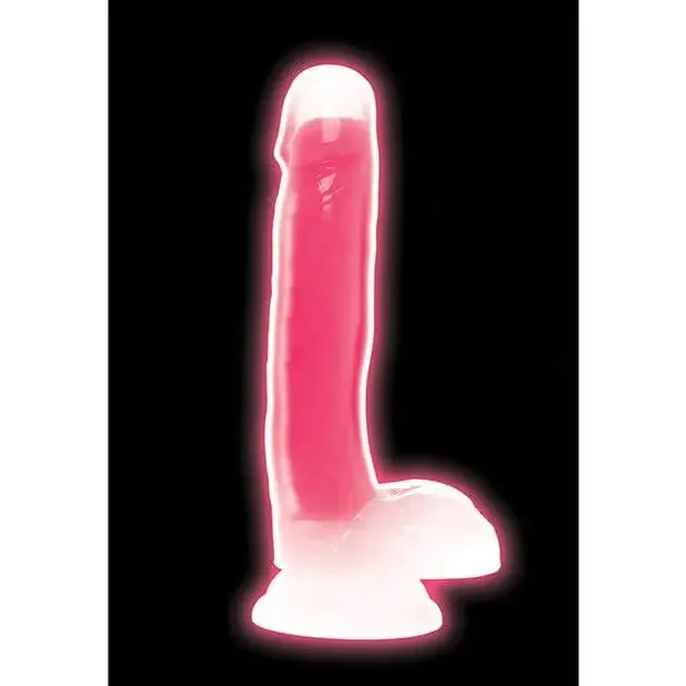 Curve Toys Lollicock GlowintheDark Silicone Dildo w Balls 7in Pink Dildos Curve Toys Lollicock GlowintheDark Silicone Dildo w Balls 7in Pink Dildos