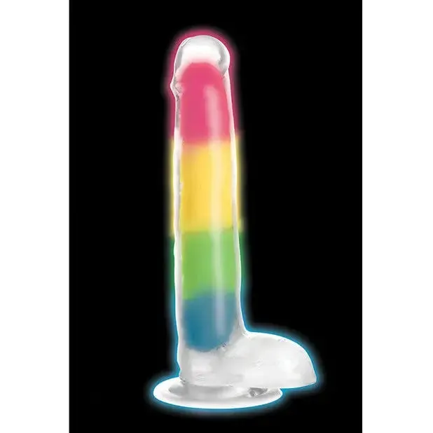 Curve Toys Lollicock GlowintheDark Silicone Dildo w Balls 7in Pink Dildos Curve Toys Lollicock GlowintheDark Silicone Dildo w Balls 7in Pink Dildos