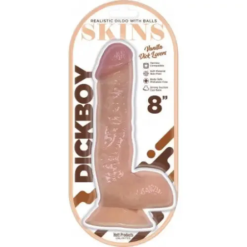 Dickboy Skins Dildo 8 in Vanilla Lovers Hott Products Unlimited Dildos