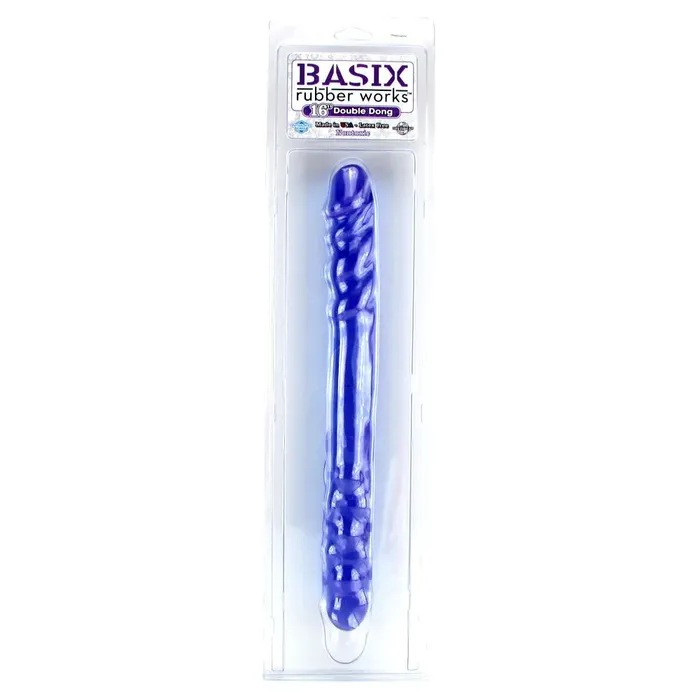 Dildos Basix 16 Inch Double Dildo in Purple Pipedream