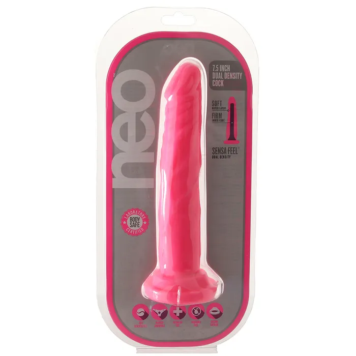 Dildos Blush Neo 75 Inch Dual Density Dildo in Neon Pink Dildos Blush Neo 75 Inch Dual Density Dildo in Neon Pink