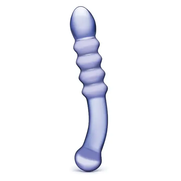 Dildos Glas Purple Rain Ribbed Glass Dildo Electric Eel INC Dildos Glas Purple Rain Ribbed Glass Dildo Electric Eel INC