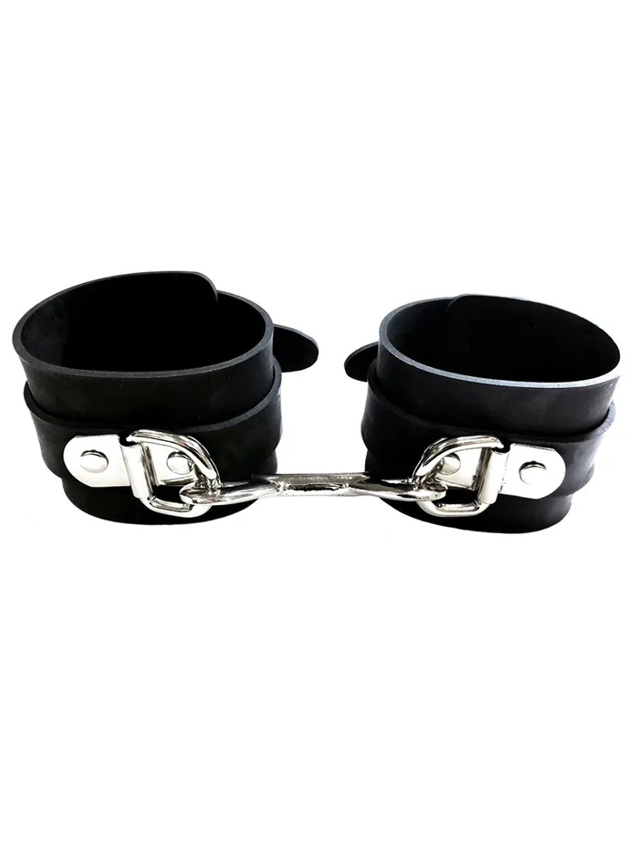Dildos HonourSkintwocom Rubber Wrist Trigger Hook Cuffs