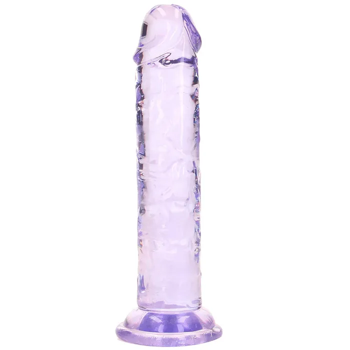 Dildos Shots Toys RealRock Crystal Clear Jelly 6 Inch Dildo in Purple