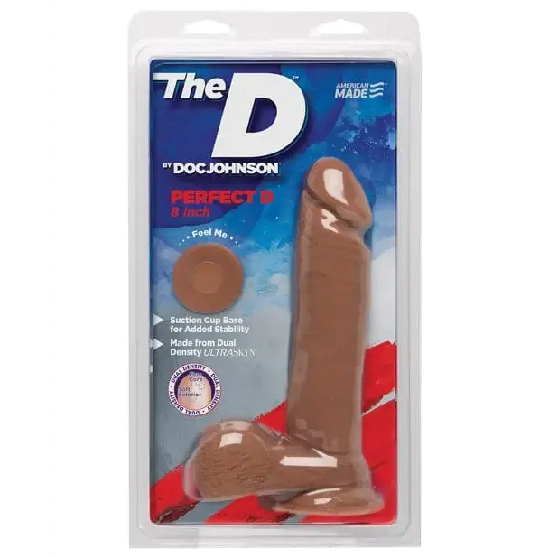 Doc Johnson Dildos The D 8 Dual Density Perfect D Wballs Caramel